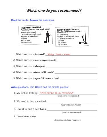 Which one do you recommend? Practice 2