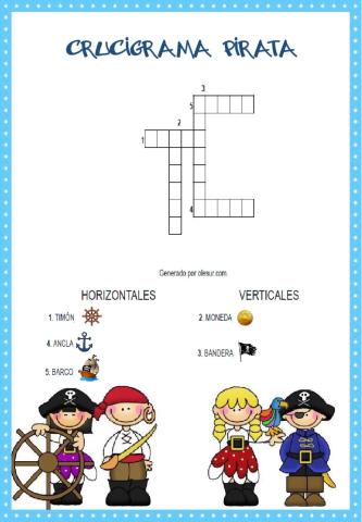Crucigrama pirata