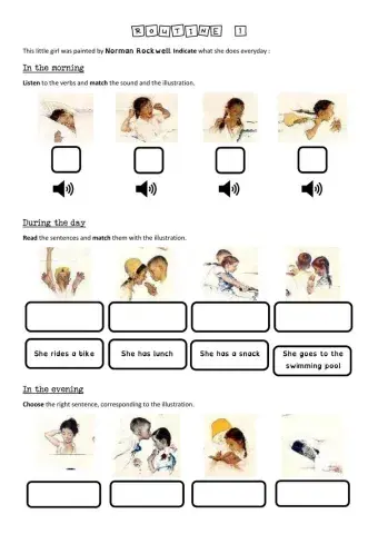 Routines 1 and 2 - The life of a little girl - boy