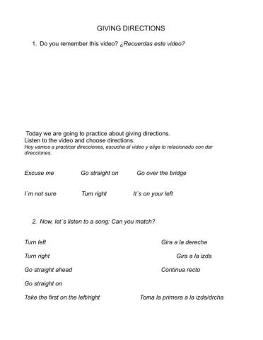 Giving directions rap