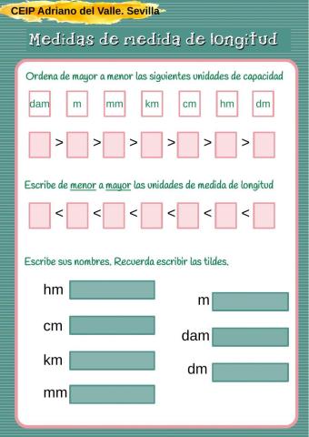 Unidades de medidas de longitud 2