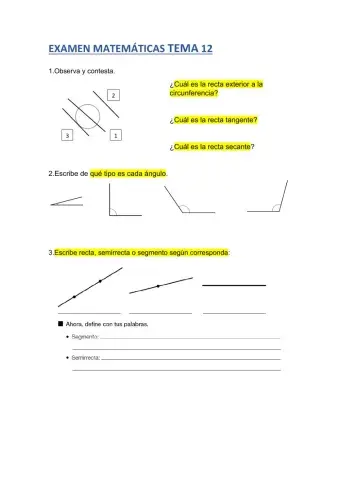 Examen matemáticas tema 12 adaptado