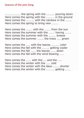 Seasons of the year song