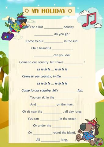 My holiday - song (adaptado)