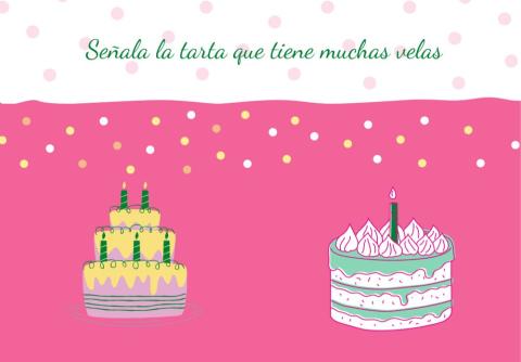 Marca la tarta con más velas