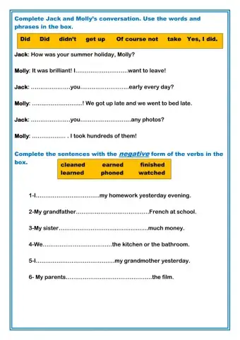 Complete the conversation