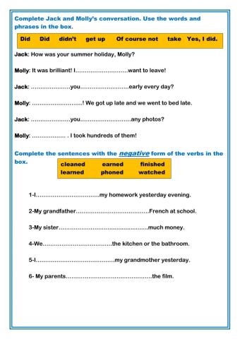 Complete the conversation