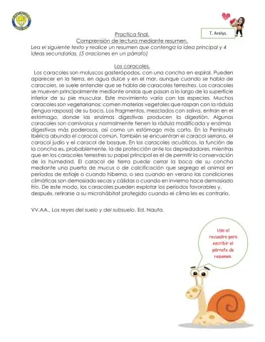 Comprensión de lectura