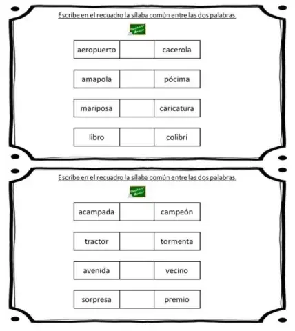 Completar con la silaba repetida 2