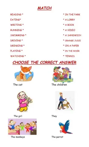 Present. cont. &verb to be