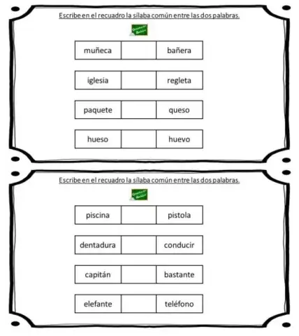 Completar con la silaba repetida 3