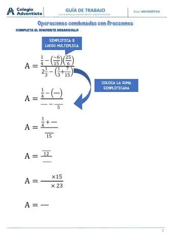 Operaciones combinadas con fracciones