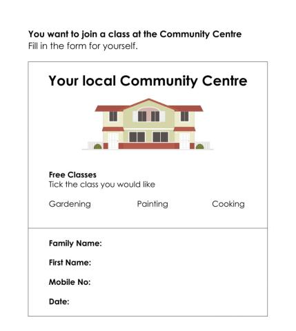 Community Centre Signup