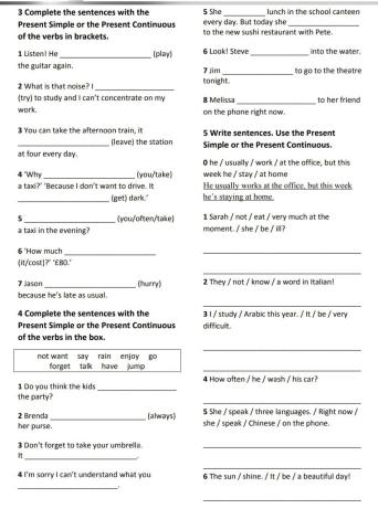 Focus 1CB unit 3 Grammar Test-2