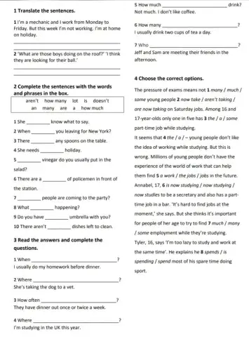 Focus 1CB unit 3 Grammar Test Summative practice