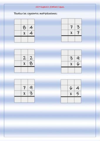 Multiplicaciones en vertical