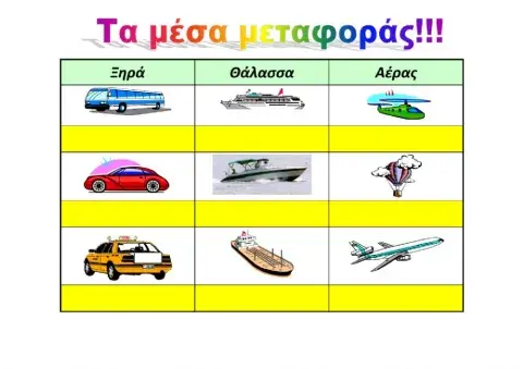 Τα μέσα μεταφοράς
