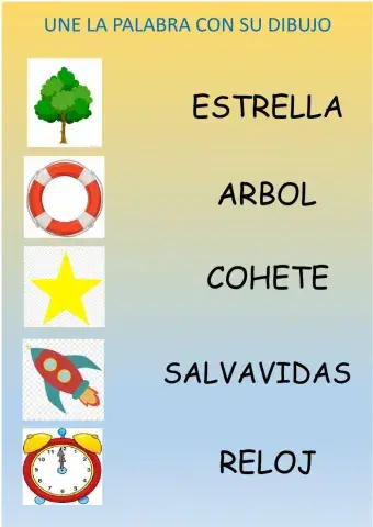 Une el dibujo con su palabra