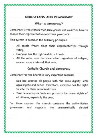Christians and democracy