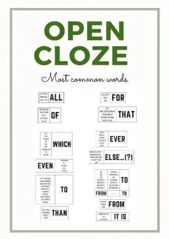 Open cloze