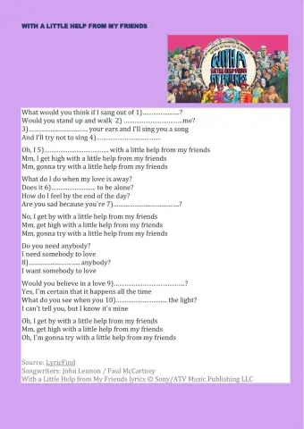 With a little help from friends