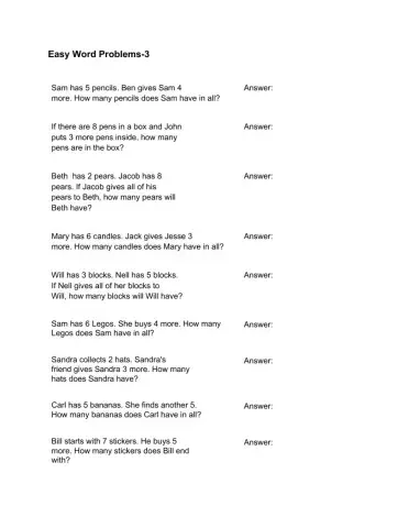 Easy Word Problems-3