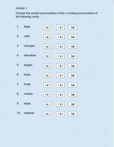 -s ending pronunciation