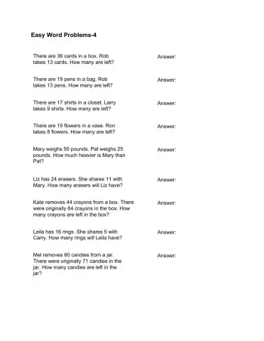 Easy Word Problems-4