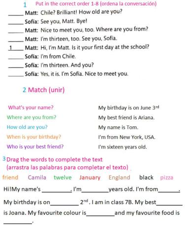 Wh- Personal questions