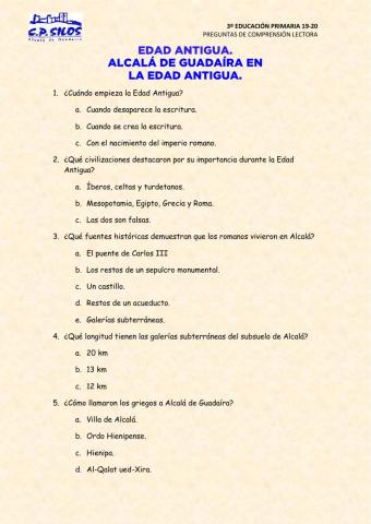 Edad antigua. alcalá de guadaíra