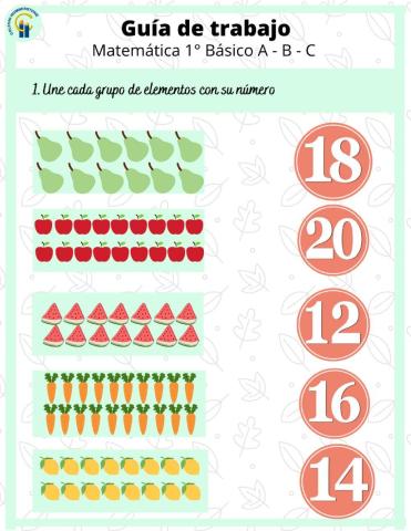 Guía de matemáticas: números hasta el 20