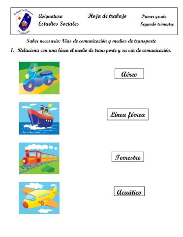Medios y vías de transporte