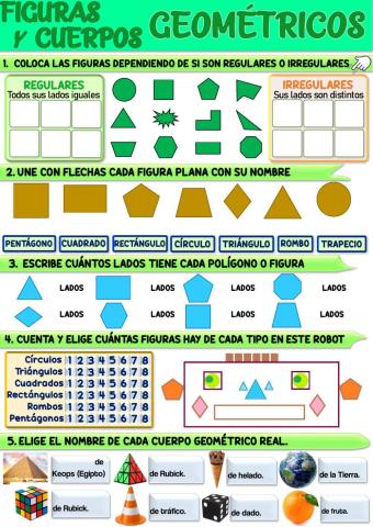 Figuras planas y cuerpos geométricos.