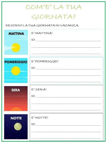 Com'è la tua giornata?