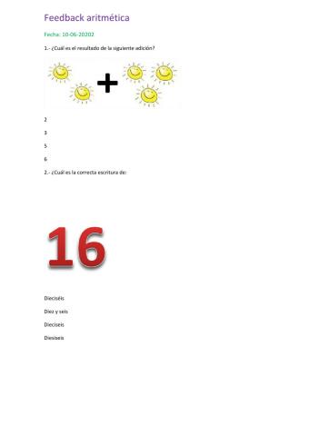 Feedback Aritmética