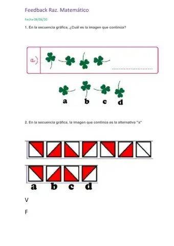 Feedback Razonamiento Matemático