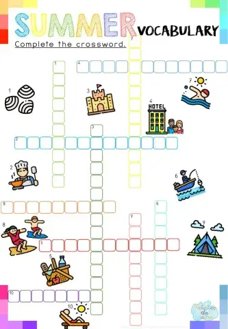 Complete the crossword: Vocabulary food