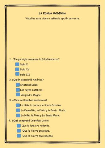 La Edad moderna y contemparanea
