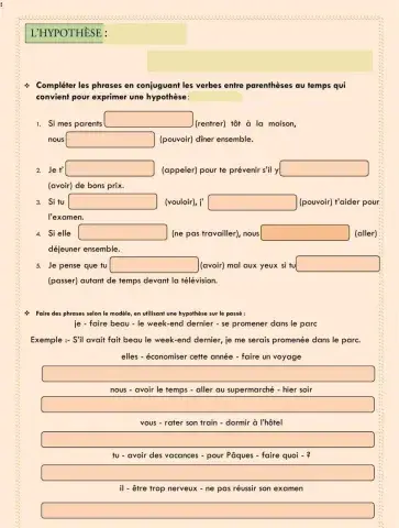 Hypothèse présent et passé