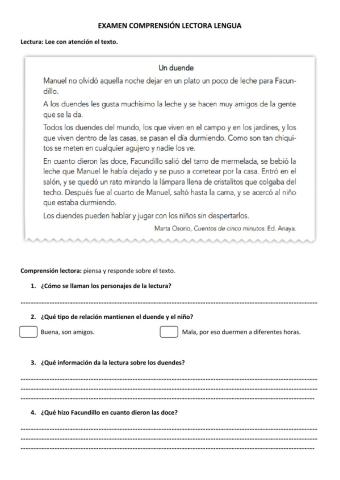 Comprensión lectora