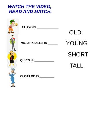 Chavo video - read and match