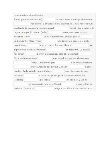 Unas vacaciones inolvidables