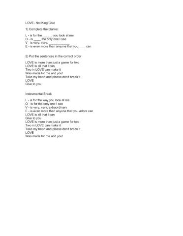 Love by Nat King Cole