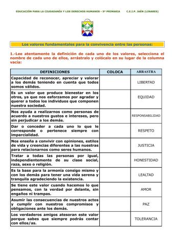 Valores para la Convivencia