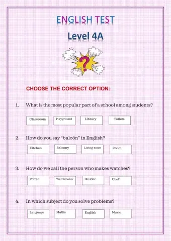 English test level 4