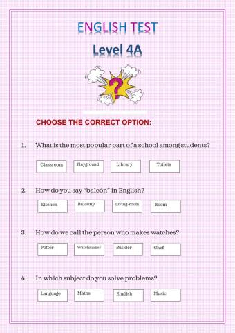 English test level 4