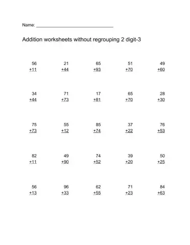 Addition worksheets without regrouping 2 digit-3