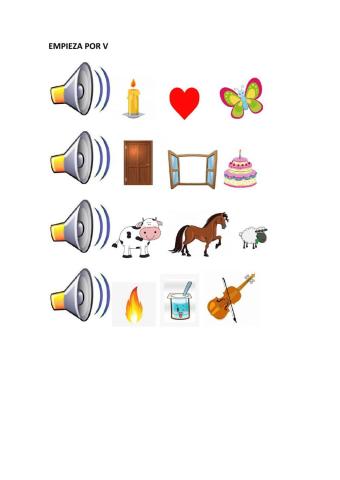 Buscamos todos los objetos, personas o animales cuyo nombre empiece por la letra v