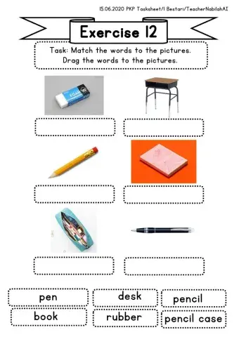 Tasksheet Year 1 Stationaries