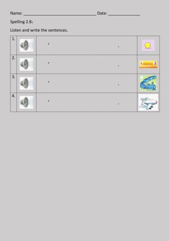 Year 1 English Spelling Unit 2.8
